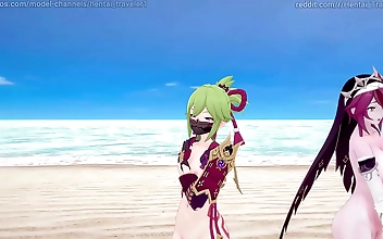 Genshin Impact MMD: Rockabye Rosaria - Kuki Shinobu s Luscious Enchantress Absolutely Hot!