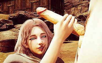 Deepthroating Diva Melina: Luscious Japanese Enchantress in Elden Ring Hentais Forbidden Pleasures