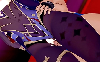 Mona Gets Her Hands on a Cock in Genshin Impact
