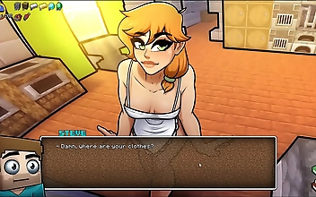 Alex in Cooking Apron Gave Me a Hard Boner: HornyCraft Parody Hentai Game PornPlay Ep28