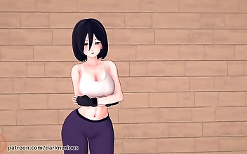 Fierce Kissing - Mikasa and Erens Steamy Training Session (Shingeki no Kyojin)