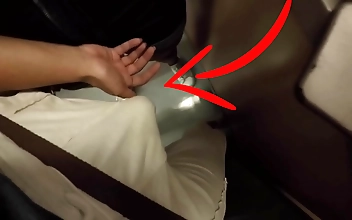 Getting a Hand Job by a Sexy Blonde MILF on Public Transportation - JAV Video