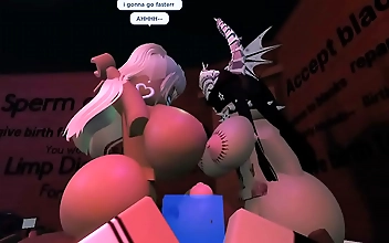 Experience My Luscious Threesome with My Futa Bitches in Roblox