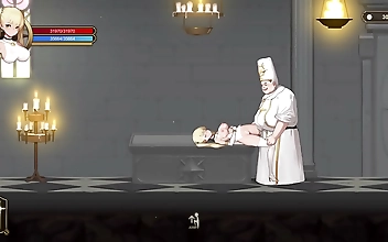 Luscious Angelic Enchantress Gets Fucked by Priest and Goblins with Big Cocks in Hentai Game