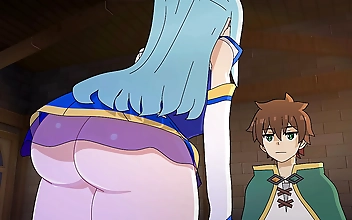 Busty Enchantress Lu prospers Luscious Rendezvous with Crimson Konosuba Hentai