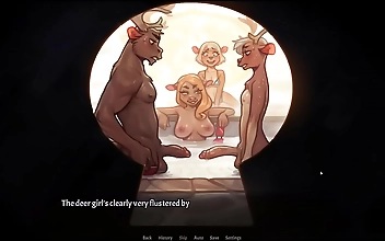 JAV MILF with Erected Cock in Public Bath - My Pig Princess Hentai Game PornPlay Ep9