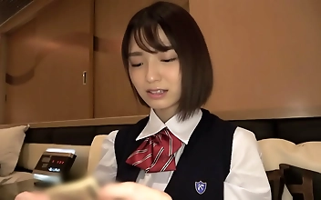 JAV Slut-Wame Chan: Pure Innocent Girl Gets Fucked by Old Man for Money (Slender Neat Short Hair Cut)