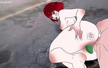 Get Luscious Kana Arima Alluring at a Gas Station Hentai Anime Cartoon