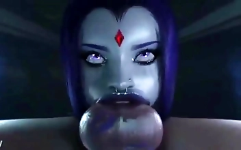 Unleash Your Lust with Luscious Raven and Enchanting Widowmaker in Hot SFM Scene!