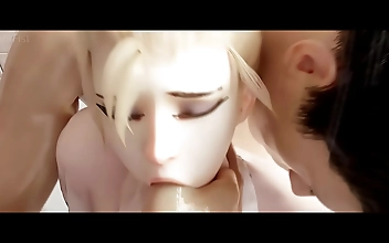 JAV Babe Mercy Gives Ultimate Bubble Bath Hijinks in Overwatch