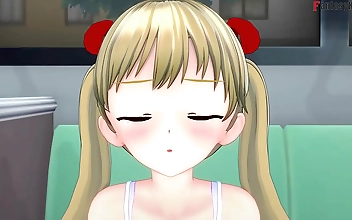 JAV Pornstar Airi Akizuki Gives Blowjob on Public Bus - Oni Chichi Blonde Step Sister POV