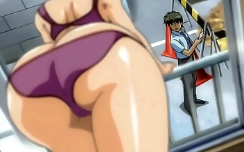 Horny MILF Pounces on Young Public Worker in Uncensored Hentai Pleasure