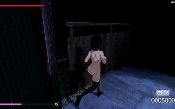 Explore the Sensual World of Roshutsu SFM Hentai Game with Exhibitionist Japanese Girl Naked in Public Street