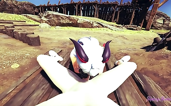 JAV Hentai Genshin Impact: Ganyu POV Blowjob, Fucking with Creamy Finish