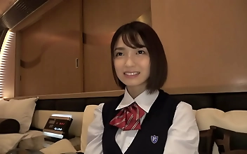 Meet the hottest JAV slut, Wame-chan Mei, in a steamy fuck session with an old man for cash! With her neat and slender figure, schoolgirl uniform, and short hair, this 1-year-old cutie is a must-see!