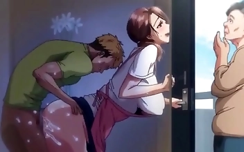 Oh god, oh god, give it to me harder, baby! cum inside me, I need your hot load now! The luscious enchantress moans as she rides the big cock delivery guy, her body squirming with pleasure. As if its not enough, her mother-in-law is on the phone, talking 