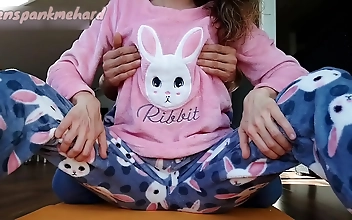 Ohh, yeah baby! Thats it, you like what you see? My luscious small tits and wet pussy are just begging for your attention, stepbrother! You know you want to tease me, to taste my nectar, to feel my tight walls wrapped around your shaft. Im an enchantress,