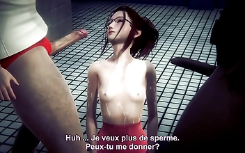 Oh my, oh my, oh my! I cant believe what I just saw! This bashful babe is about to take a DP ride like no other! With her enchanting eyes and luscious lips, shes ready to be penetrated by two giant cocks at once! The 3D animation makes it feel so real, an