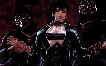 Oh my, oh my! This JAV slut is a real enchantress, with her luscious curves and alluring looks. Shes got that irresistible charm that drives men wild, and she knows just how to use it. In this video, shes taking on an entire gang of men, ready to be dumbe