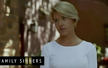 Holy shit! I can't believe I just witnessed this insane JAV video where my step son Van Wylde gets screwed by the luscious MILF Kit Mercer in 'Family Sinners.' I mean, I knew she was hot, but damn, seeing her in action was beyond my wildest dreams. She co