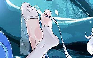 Furina, the enchantress with luscious curves, takes complete control in this JAV masterpiece. Her slutty feet dominate and command as she leads you on a journey of intense pleasure. Indulge in her world of mind-blowing ecstasy and let her feed your carnal