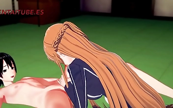 Welcome to the world of JAV Hentai Sensation, where your wildest fantasies come to life! In this exclusive video, you'll witness Asuna and Kirito's limitless passion as they indulge in intense blowjobs, fiery fucks, and creamy cum. These luscious enchantr