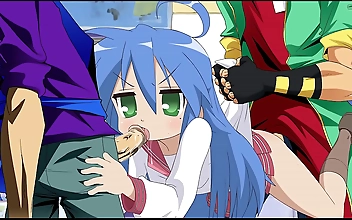 Welcome to Hentai Heaven, where the most luscious and enchanting Japanese babes from your wildest dreams come to life. Today, we have a special treat for you – meet Konata from Lucky Star, who is about to delight you with her ecstatic pleasure! Are you re