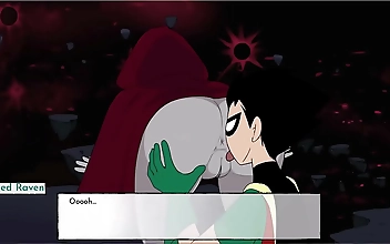 Red Raven s Sexy Tale: Watch Her in Action with 18 Titans!