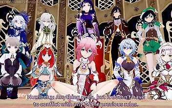 JAV Goddesses Go Wild: Genshin Impact Archons & Naughty Noelle vs