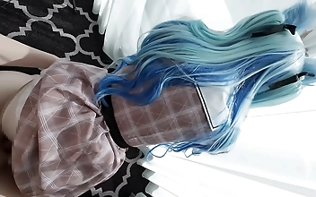 JAV Vtuber in a Raw Sex Scene with Multiple Orgasms and Creampie