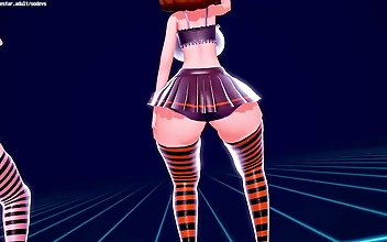 Introducing JAV s Luscious Princess Duo - Princess Peach and Princess Daisy in a Chocolate Cream Strip Tease!