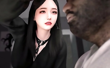 Japanese Cutie Gets Her Wet Pussy Pounded by a Big Dick in a Barbershop Fantasy