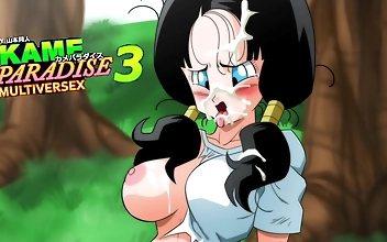 Kame Paradise 3 - Luscious MILFs and Sexy Sluts from Dragon Ball Universe Get Nailed by Master Roshi!