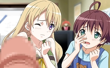 Cute Petite Teens Gorge on a Huge Cock in Hentai Show - Enchanting Japan