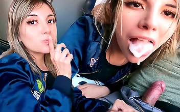 Your seatmate on the bus couldn t resist your peak and milk - Public risky and luscious!