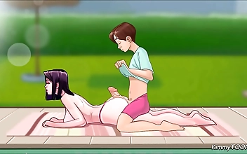 Foot Pleasure with a Scorching Hot Neighbor by the Poolside