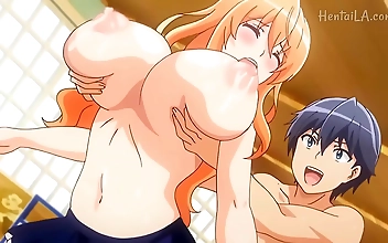 JAV Porn Babe with Voluptuous Breasts Gets Her Nails Done While Watching Hentai - Must-See!